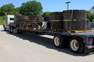A Truck Shipping Steel Production Components